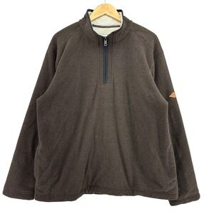 Orvis Classic Collection Waffle Knit Sherpa Lined Quarter Zip Fleece Mens XL